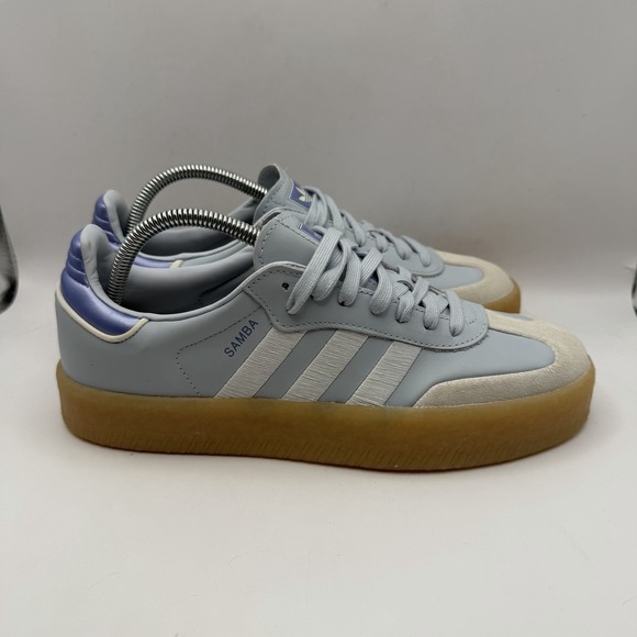 Brand New Adidas Samba Originals Sambae Halo Blue Lot Gum IG1953 Women Size 9 - Picture 2 of 10